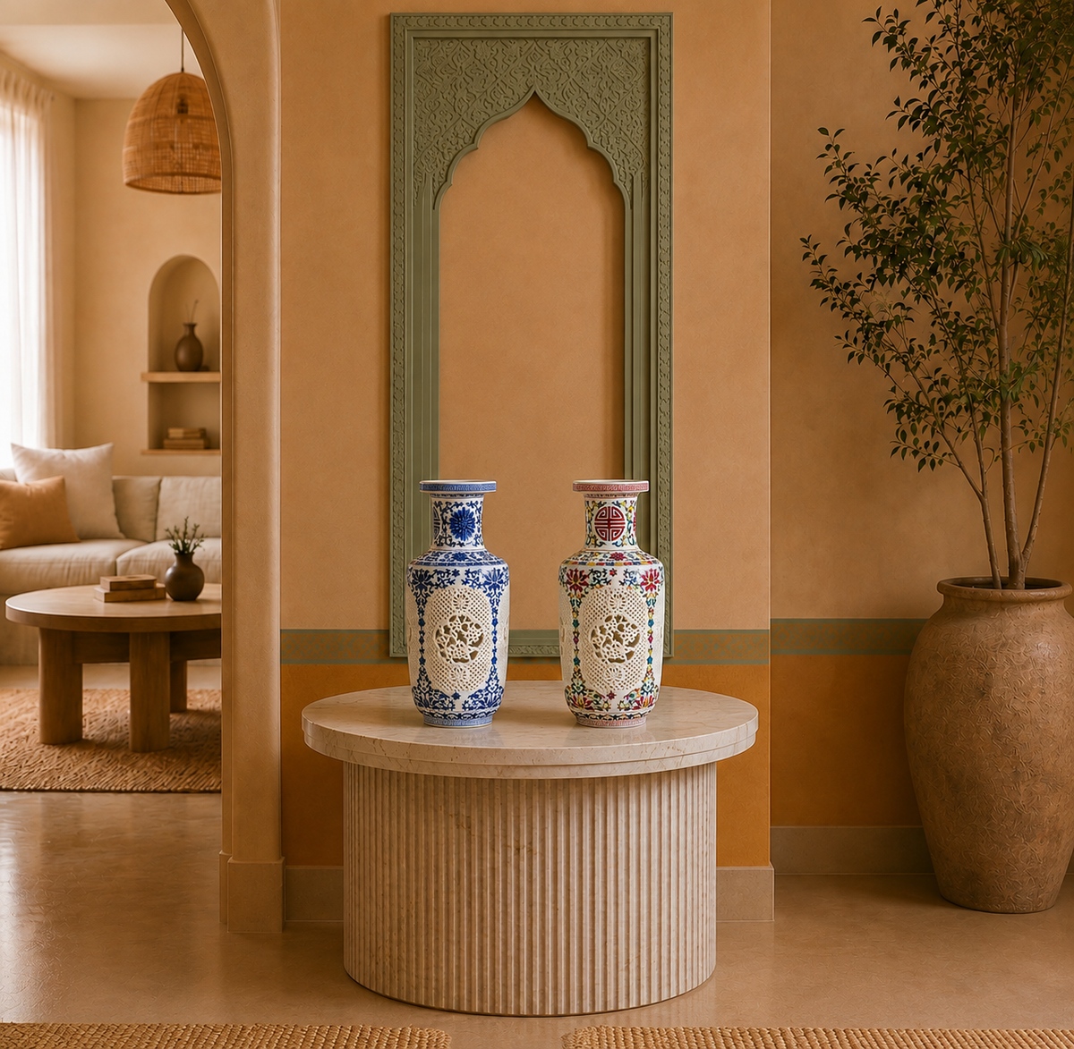 Vase Style Chinois DYNASTIE | Elia